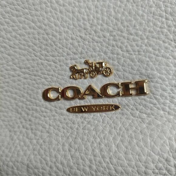 Coach Tote bag Ellie File bag shoulder bag Leather medium White Chalk CU960 - Picture 5 of 14